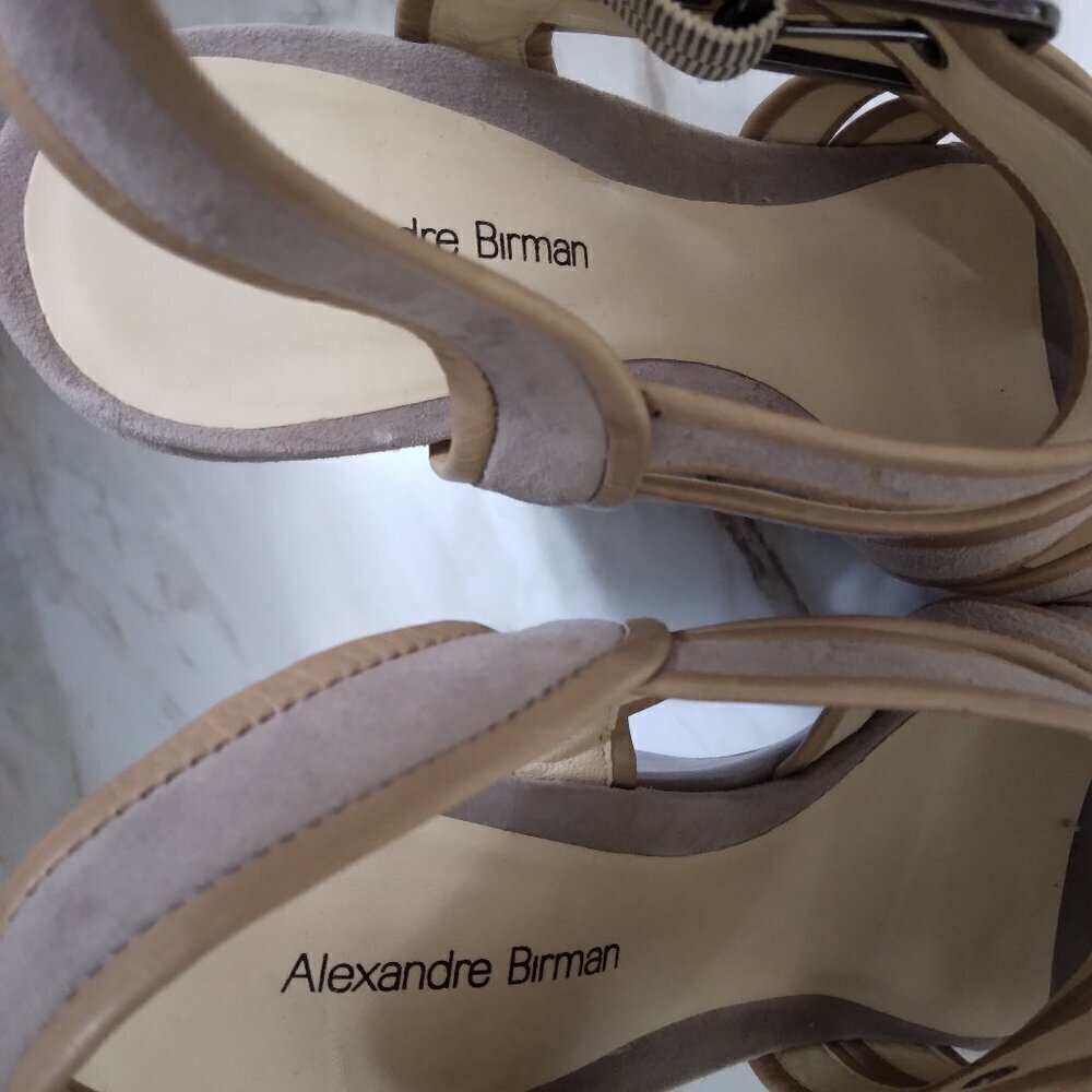 Alexandre Birman | Suede Slingback Wedge Platform Sandals | Sz 10 - Picture 8 of 13